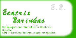 beatrix marinkas business card